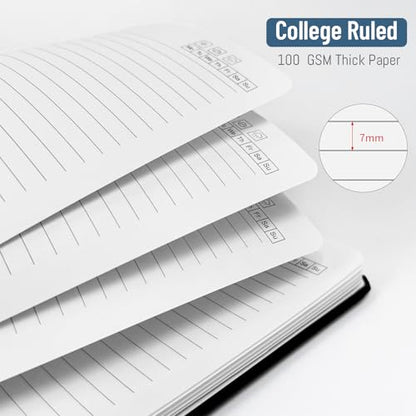 Hard Cover Notebook 8.5" x 11", 120 Pages A4 Spiral Notebook College Ruled Notebook for Work 100GSM - color: navy, style: Lined