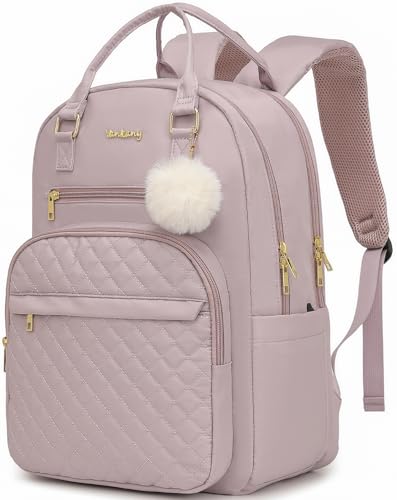 Laptop Backpack for Women, Computer Bag for Work Travel Teacher Nurse, Teen Girls Back Pack College Bookbag Highschool Bag, Gifts, Light Purple - color: Light Purple, size: 15.6in