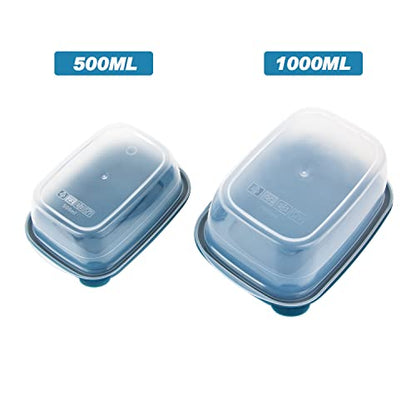 5PCS Small Food Storage Containers,Freezer Microwave safe,Food Container Sets,BPA Free Plastic Meal Prep Containers & Kitchen Set,Lunch Containers,use for School,Work and Travel,0.53 Quarts Per Box - color: 5PCS (500ML Container Set)