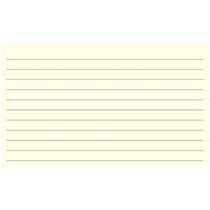 Colonial Cards: 150 Color Cardstock 3" x 5" Index Cards, Cream, Lined Landscape Format - color: cream