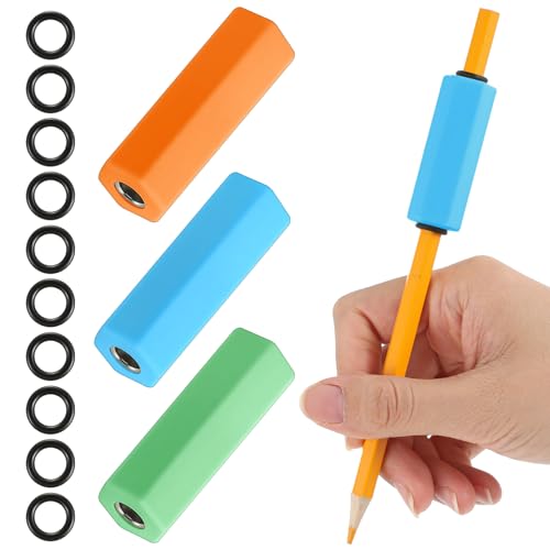 3 Pcs Weighted Pencil for Kids Handwriting 1.59oz, Pencil Weight for Handwriting Aid, Writing Support for Dysgraphia, Autism, Adhd, Autism, Tremors, Fine Motor Skills(Orange, Green, Light Blue) - color: Orange, Green, Light Blue
