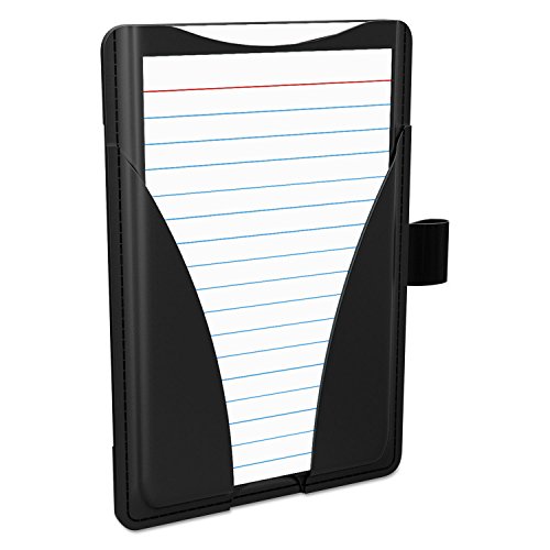 Oxford At-Hand Note Card Case, 3" x 5" Size, Black, Includes 25 Ruled Index Cards (63519) - color: Black