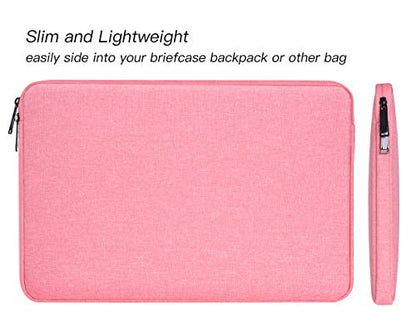 15.6 Inch Laptop Sleeve Case for Lenovo IdeaPad 3 3i/Lenovo ThinkPad E15/ Legion/Yoga 7i 16 inch/Flex 5, LG Gram 16", Dell HP Asus Acer Chromebook with Small Case, Pink - color: Pink, size: 15.6 Inch