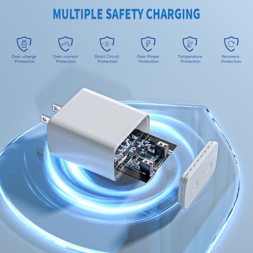 45W Apple 17 16 15 Fast USB C Charge Block, 2-Pack Apple Charger Plug & 10FT Long USB C Cable Cords,iPhone 17 Charger Fast Charging,Compatible with iPhone 17/16/15/Air/Pro/Pro Max/e/Plus/iPad/AirPods