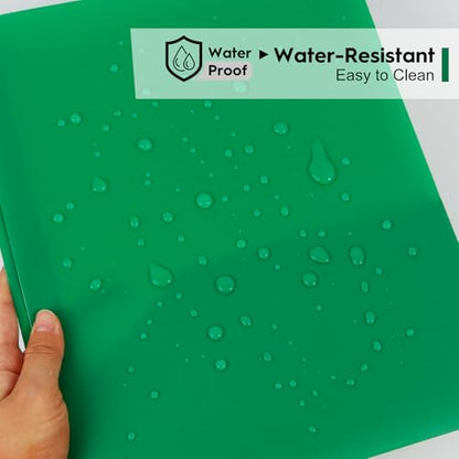 6-Pack Green Plastic Folders with Pockets and Prongs,2-Pocket Folders with 3 Fasteners, Holds US Letter Size Paper for School/Office/Home - color: Green, size: 6-Pack