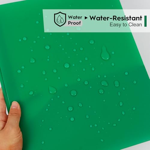 24-Pack Plastic Folders with Pockets and Prongs,2-Pocket Folders with 3 Fasteners, Holds 8-1/2" x 11" Paper for School/Office/Home, Green - color: Green, size: 24-Pack