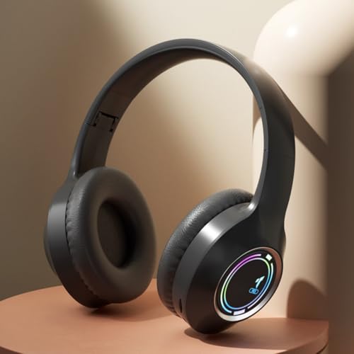 Bluetooth Headphones Over Ear,Wireless Headphones Low Latency, Hands-Free Calls, Noise Reduction Headphones Deep Bass, HiFi Stereo Foldable Headset for Sports Travel Cellphone Tablet Office