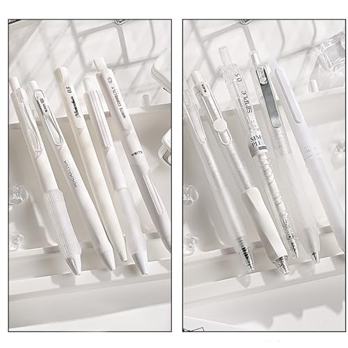 5Pcs Retractable Gel Pen Quick Drying Gel Pen for Kid Student Adult Writing Noting Journaling School Office Supply - color: Blue-solid color