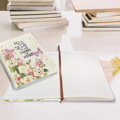 Christian Notebook Journal, Bible Verse Notebook Gifts for Women, Inspiration Religious Gifts, Trendy Hardcover Ruled Journal for Note Taking, Butterfly Garden Journaling Planner Scripture Prayer - color: Multi 1160