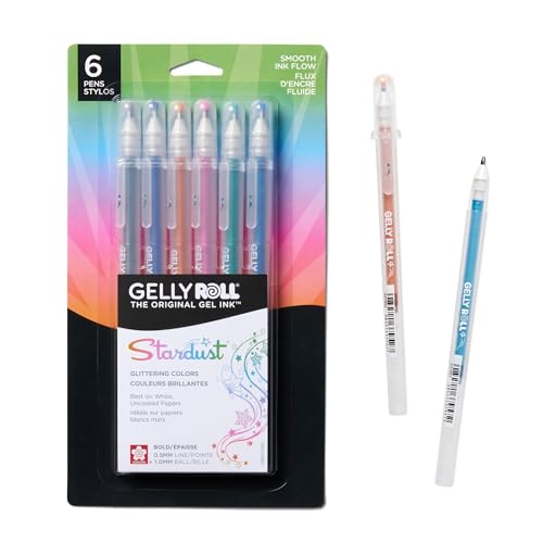 SAKURA 37904 6-Piece Gelly Roll Assorted Colors Stardust Meteor Pen Set - style: 6 Meteor Pens