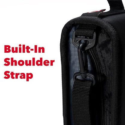 Case-it 2 Inch 3 O-Ring Zipper Binder with Padded Laptop Case Workstation, Shoulder Strap, LT-117, Black - color: D Black / Multi, size: 36 Pack
