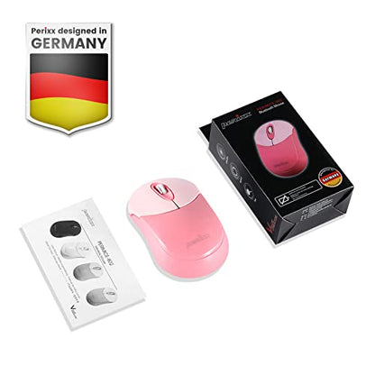 Perixx PERIMICE-802PK Wireless Bluetooth Mouse - Portable Design - Compatible with Windows, iOS, and Android PC, Laptop, Tablet, and Smartphone - Pink (12141) - color: Pink, size: Pack of 1