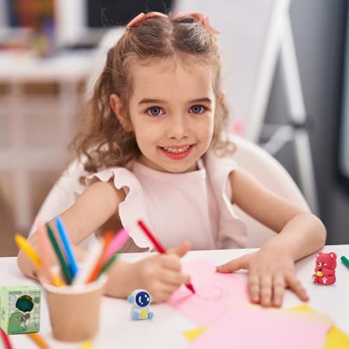 4 PCS Pencil Sharpeners for Kids, Cute Pencil Sharpener Manual, Hand Held Pencil Sharpener, Funny Sharpener Cartoon Creative, Kawaii Stationary Gifts Mini School Office Supplies (Style 4) - style: Style 4