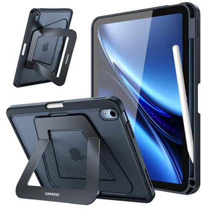 Fintie Shockproof Case for iPad (A16) 11th Generation 11 Inch (2025), iPad 10th Generation 10.9 Inch (2022) - [Built-in Pencil Holder] Slim Frosted Protective Cover with Multi-Angle Kickstand, Black - color: Black