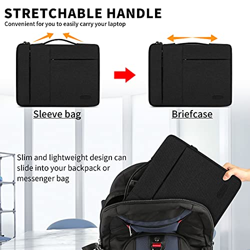 Laptop Sleeve Case 15-15.6 Inch Waterproof Business Computer Carrying Case Portable Handle Briefcase Bag Compatible with 15.6 Inch MacBook Air/Pro 15-15.6 Inch HP Samsung Notebook Black - color: Black, size: 15-15.6 Inch