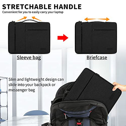 Laptop Sleeve Case 15-15.6 Inch Waterproof Business Computer Carrying Case Portable Handle Briefcase Bag Compatible with 15.6 Inch MacBook Air/Pro 15-15.6 Inch HP Samsung Notebook Black - color: Black, size: 15-15.6 Inch