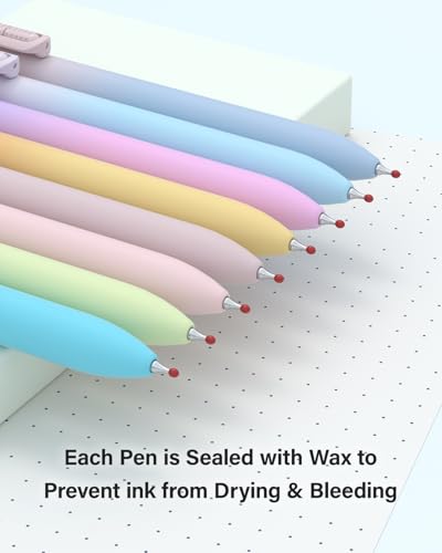 inkipen- 16 Pack Pens, Gel pens Black Ink, Fine Point(0.5mm),Quick-Drying Smooth Writing,School and Office Supplies （colorful） - color: 16PCS Multicolor