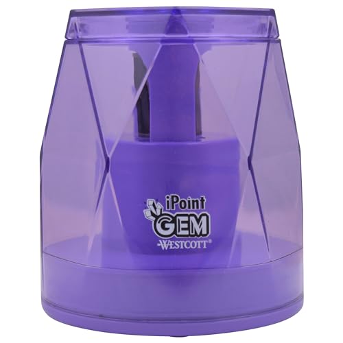 Westcott iPoint® GEM Battery Pencil Sharpener, Purple (00576) - color: Purple
