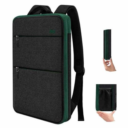 ZINZ Slim & Expandable Laptop Backpack Water Resistant Backpack Travel Backpack Compatible with MacBook Air/Pro/Neo 13-14 inch, XPS 13/14, Surface 13.5" and Most 13-14 Notebooks，BK01GR01 - color: Bk01gr01, size: 13"-14"