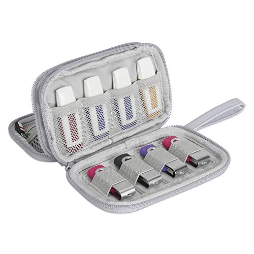 BUBM 16 Slots USB Flash Drive Case, Cloth Thumb Drive Organizer, Portable U Disk Storage Holder, Electronic Accessories Carrying Pouch for USB Drives(Gray, 16 Slots) - color: Gray, size: 16 Slots