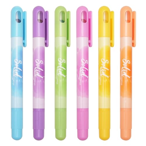 No Bleed Gel Highlighter, Bible Highlighters, Cute Bible Markers Study Journaling School Supplies and Accessories, Pack of 6
