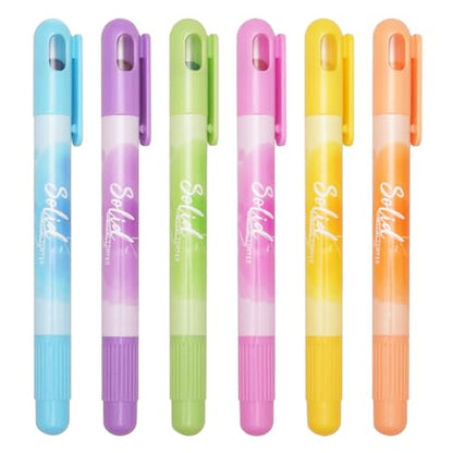 No Bleed Gel Highlighter, Bible Highlighters, Cute Bible Markers Study Journaling School Supplies and Accessories, Pack of 6