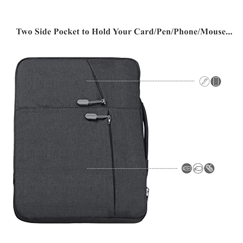 Megoo 13inch Laptop Sleeve Case with Handle Carrying Travel Case(Black) | Fit for Microsoft Surface Laptop 8 (2026)/7 13.8" /6 5 4 3 2 13.5" and Most 13"-14" Notebook Chromebook Computers - color: Black, size: 12.9-13.5Inch