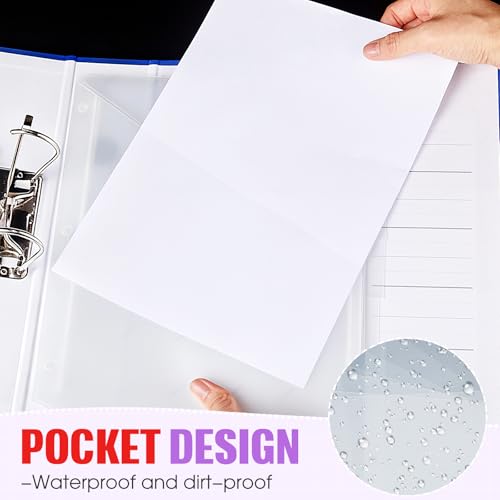 Chuangdi 20 Sets Binder Dividers with Tabs Pockets 6 Tab Plastic Dividers for 3 Ring Binder for School Office Document Organizers Protection (Clear) - color: Clear