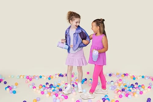 Ello Oasis 14oz Stainless Steel Toddler Tumbler with Handle & Retracting Straw, 100% Leakproof, Double-Wall Vacuum Insulated, Kids Water Bottle for School, BPA Free, Dishwasher Safe, Purple Swirl - color: Purple Swirl, size: 14 Ounces