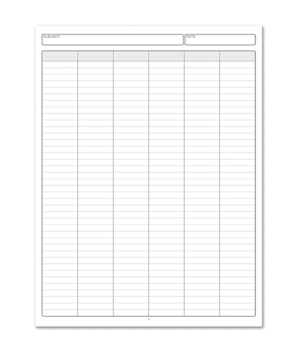 BookFactory 6 Column Book, Hardbound Columnar Notebook, 100 Pages - size: 6 Column, style: Laminate Hardbound