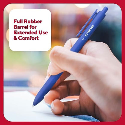 TRU RED Retractable Gel Pens, Fine Point 0.5mm, Blue Ink, 5 Pack – Quick‑Dry Pens for Precise, Smear‑Free Writing - color: Blue, size: 5 Pack, style: Fine Point