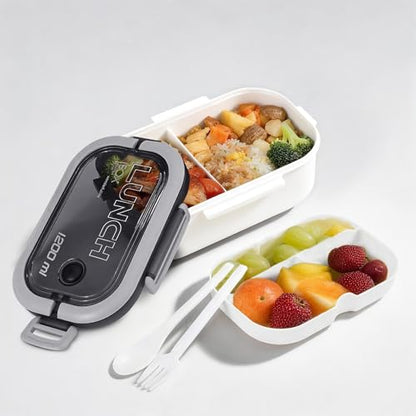 1200Ml Leak-Proof Lunch Box with Handle, Reusable Snack Container with Cutlery Set, Suitable for Adults, Camping, And Hiking, Perfect for Back-To-School Season