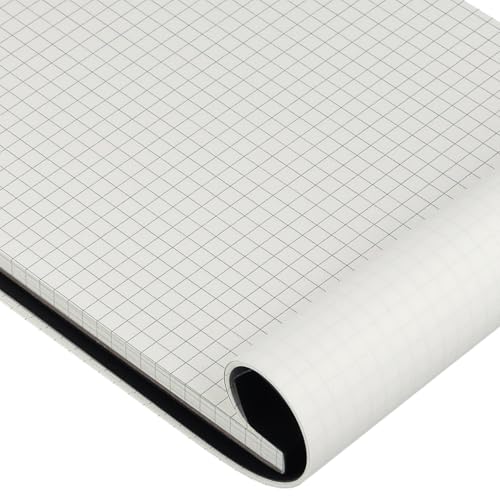 12 Pack Graph Paper Pad, 5 x 8 Inch Grid Paper Pads, Small Graph Ruled Notepad for Office, Home, 80 Sheets/Pad, Black