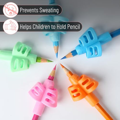 Mr. Pen- Pencil Grips for Kids Handwriting, 20 Pack | Writing Aid Tools for Beginners, Preschoolers & Toddlers, Training Pencil Holders for Righties, Lefties & Adults