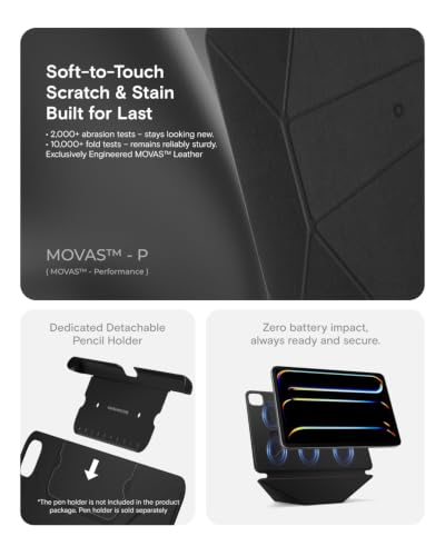 MOFT Dynamic Folio Case for iPad A16 11th Generation 2025 & iPad 10th Generation A14 2022, Slim Magnetic Stand Case with 20+ Viewing Angles, Auto Wake/Sleep, Ultra Thin, Jet Black - color: Jet Black, size: iPad (11th A16 2025 /10th A14 2022)
