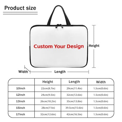 HUGS IDEA Laptop Sleeve Carrying Case for Women Computer Cover with Handle Notebook Messenger - color: Custom Laptop Bag, size: 10inch