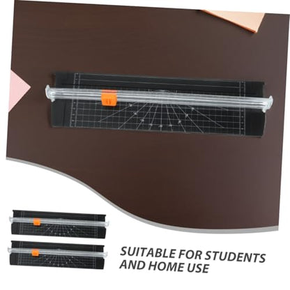 STOBAZA 2pcs Compact Paper Trimmer with Precision Cutting Blade Portable Foldable Mini Paper Cutter for Crafting Scrapbooking Office and Student Use Lightweight and Space-Saving Style