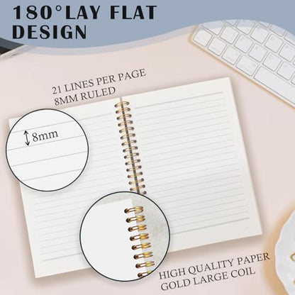 Be Still and Know That I Am God Christian Spiral Notebooks, Psalm 46:10 Bible Verse Journal, Scripture Journals for Writing, Religious Notebook for Note Taking, 5.5x8.3 Inch - color: white Bible Notebook-3