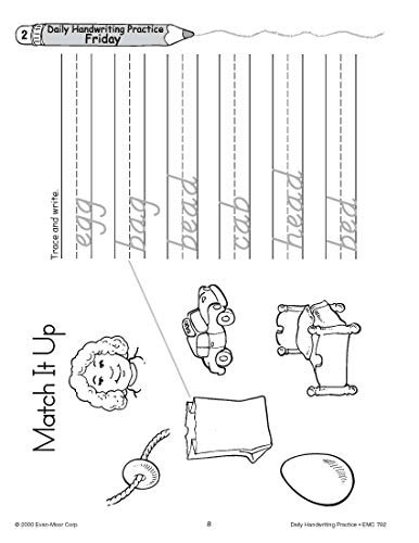 Evan-Moor Daily Handwriting Practice Modern Manuscript, Kindergarten-Grade 6, Homeschooling and Classroom Resource Workbook, Penmanship, Writing, Letter Placement, Spacing, Alphabet Synonyms