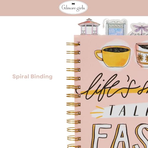 Gilmore Girls Tab Journal Notebook for Girls, Teens & Fans, Spiral Bound, 96 Lined Pages, 8 x 7 inches - style: Gilmore