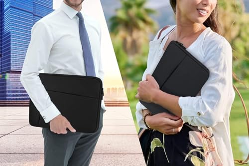 Laptop Case Sleeve 17 inch, Shockproof Protective Computer Carrying Cover with Front Pocket, Durable Laptop Sleeve for 17-17.3 inch HP, Dell, Acer, Asus, Notebook, Black - color: Black, size: 17 inch
