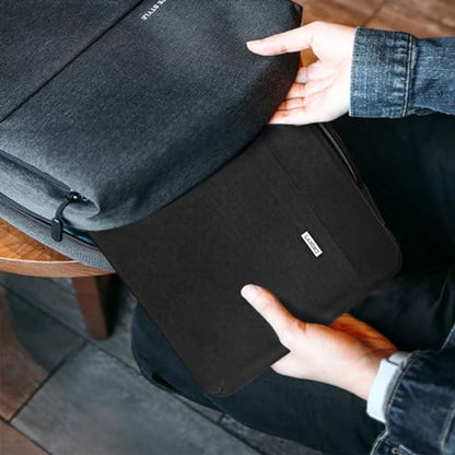 LANDICI 360°Laptop Sleeve Case 13 13.6 Inch Compatible with MacBook Air 13 M1/M2/M3/M4 2020-2025, MacBook Pro 13/14, IPad Air/Pro 13, Waterproof Computer Bag Cover with Handle, Black - color: New Black, size: 12.6-13.6 inch