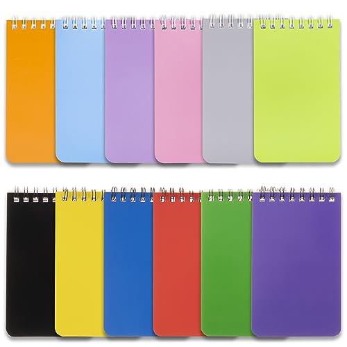 QiCheng 12 pcs Pocket Notebook Mini Notepad Small Spiral Notebooks 3X5Inch | functionality PortabilityPortability convenience - size: 12pac