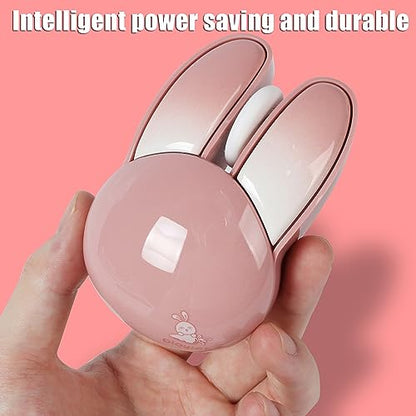 Wireless Mouse, Cute Bunny Bluetooth Dual-modes, Pink, Unisex - color: Pink
