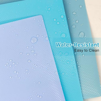 24-Pack Plastic andPockets and Prongs,2-Pocket and3 Fasteners, Pastel Folders Holds 8-1/2" x 11" Paper for School/Office/Home, Blue - color: Light Blue, size: 24-Pack