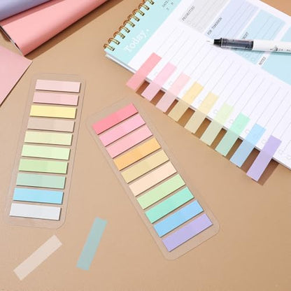 Lurrose 2400pcs Annotation Tabs: Transparent Page Markers - Writable and Repositionable Sticky Index Tabs for Page Marking Classify File
