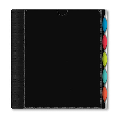 IQ+ iScholar Poly Cover 10 Subject Notebook, College Ruled, 11 x 8.5 Inch, 250 Sheets, Black (58900-BK) - color: Black, size: 10 Subject, style: College Ruled