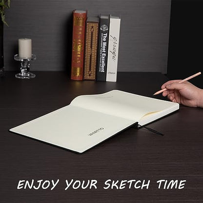 Vanrtto Square Sketch Book, Mixed Media Sketchbook 4.5x4.5 in 2 Pack | Hardcover Square Sketchbook 120lb/200GSM Sketchbook Drawing Paper for Watercolor Mixed Media, 120 Sheets/240 Pages Sketch Pad - size: 4.5*4.5 INCH 2 PACK