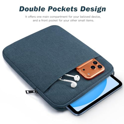 Dadanism 9-11 Inch Tablet Sleeve Bag Carrying Case for iPad (A16) 11th Gen 11", iPad 10th Gen 10.9" Air 5/4, iPad Air/Pro 11", iPad 9/8/7th 10.2", Galaxy Tab A11+ Plus 11"/S9 FE, Tab M11 11", Indigo - color: Indigo, size: 9-11 inch