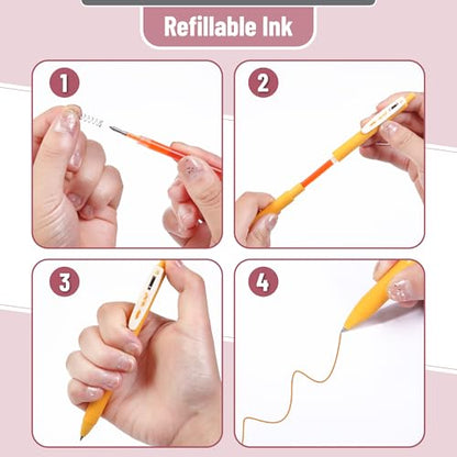 Mr. Pen- Retractable Gel Pens, 10 Pack, Light Vintage Ink | Fine Point 0.5 mm, Fast Dry, Smooth Writing, Cute Pens for Drawing, Writing Planner and School Supplies
